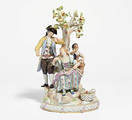 Meissen - Gaertnergruppe am Apfelbaum, 73219-8, Van Ham Kunstauktionen