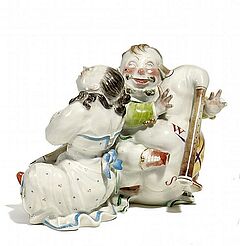 KPM - Chinesenpaar mit Dudelsack und Floete, 56519-5, Van Ham Kunstauktionen