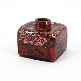 Quaderfoermige Vase mit Metallfolieneinschmelzungen, 77461-5, Van Ham Kunstauktionen