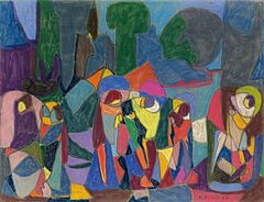 Adolf Hoelzel - Ohne Titel Komposition mit Figuren, 82050-1, Van Ham Kunstauktionen