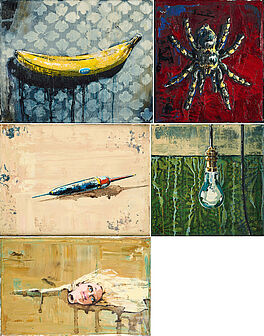 Katrin Heichel - Schwimmer Vogelspinne Gluehbirne Barbykopf Kunst-Banane, 77005-89, Van Ham Kunstauktionen