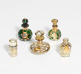 Predominantly USA - Gruppe von 5 kleinen Parfumflakons mit Silberauflage, 68008-453, Van Ham Kunstauktionen