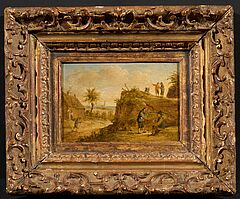 David dJ Teniers - Wanderer und Hirten bei einer Kate, 75240-2, Van Ham Kunstauktionen