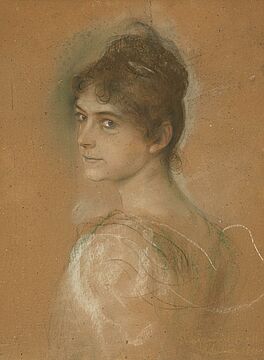 Franz Seraph von Lenbach - Portraetstudie Charlotte von Hornstein der zweiten Frau des Kuenstlers, 81345-12, Van Ham Kunstauktionen