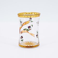 Anton Kothgasser - Becherglas Elles sont toutes pour Vous mit Stiefmuetterchendecor, 75863-38, Van Ham Kunstauktionen