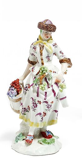 Meissen - Miniaturfigur einer Weinleserin, 58116-30, Van Ham Kunstauktionen