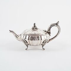 Vierteiliges Teeservice mit Knospenknäufen, 79255-11, Van Ham Kunstauktionen