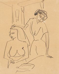 Ernst Ludwig Kirchner - Zwei Frauen Nackte und bekleidete Frau, 76949-41, Van Ham Kunstauktionen
