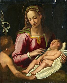 Florentiner Meister - Madonna mit schlafendem Christusknaben, 58776-1, Van Ham Kunstauktionen