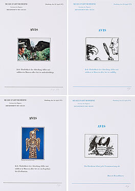 Marcel Broodthaers - Six lettres ouvertes Avis, 69735-55, Van Ham Kunstauktionen