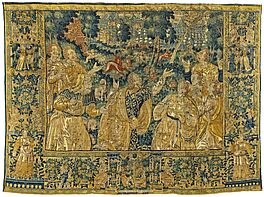 Tapisserie-Fragment Der Bund Gottes mit Noah, 56402-1, Van Ham Kunstauktionen
