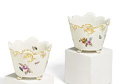 Meissen - Paar Cachepots mit Bluetendekor, 80246-11, Van Ham Kunstauktionen