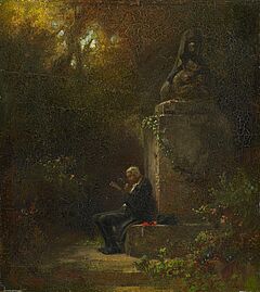Carl Spitzweg - Philosoph im Garten mit Sphinx, 62604-2, Van Ham Kunstauktionen