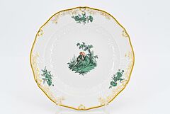 Meissen - Speiseservice mit gruenen Watteauszenen, 73034-18, Van Ham Kunstauktionen