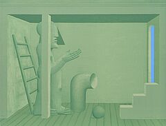 Horst Antes - Ohne Titel Interieur mit Figur, 62443-60, Van Ham Kunstauktionen