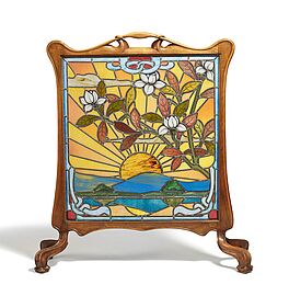 Deutschland - Jugendstil Kamin-Stellschirm mit Sonnenmotiv, 76257-6, Van Ham Kunstauktionen
