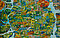 Oeyvind Fahlstroem - Section of World Map - A Puzzle, 77533-3, Van Ham Kunstauktionen