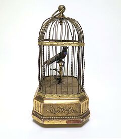 Zwei Singvogelautomaten in Form von Vogelbauern, 73179-2, Van Ham Kunstauktionen