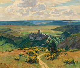 Fritz von Wille - Blick auf Reifferscheid mit bluehendem Ginster, 81438-1, Van Ham Kunstauktionen