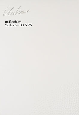 Guenther Uecker - Ausstellungsplakat m Bochum 19475 - 30575, 73779-15, Van Ham Kunstauktionen