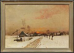 Winterlandschaft bei Sonnenuntergang, 82027-1, Van Ham Kunstauktionen