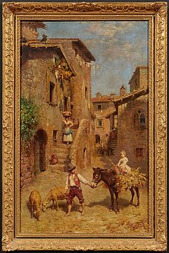 Francesco Bergamini - Italienische Strassenszene, 81953-4, Van Ham Kunstauktionen