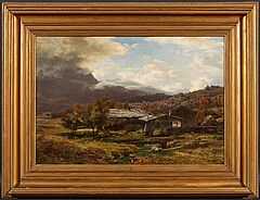 Wilhelm Riedel - Gebirgslandschaft mit aufziehendem Gewitter, 81459-1, Van Ham Kunstauktionen