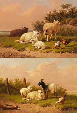 Zwei Gemälde: Ruhende Schafe und Ziegen, 81503-5, Van Ham Kunstauktionen