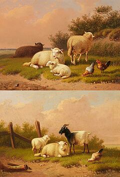 Zwei Gemälde: Ruhende Schafe und Ziegen, 81503-5, Van Ham Kunstauktionen