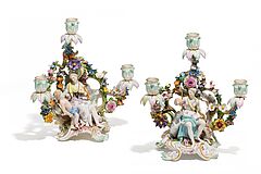 Meissen - Zwei figuerliche Leuchter mit Diana bzw Venus und Amor, 56979-51, Van Ham Kunstauktionen