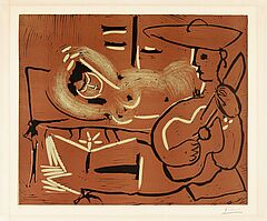 Pablo Picasso - Femme couchee et guitariste, 58361-9, Van Ham Kunstauktionen