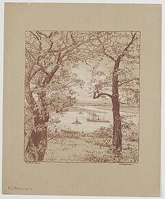 Friedrich Kallmorgen - Konvolut aus 5 Druckgraphiken Die Elbe bei Altona Spitzbergen Mausi zeichnet in Grossvaters Atelier Sonnenglanz und Strassenansicht, 69447-126, Van Ham Kunstauktionen