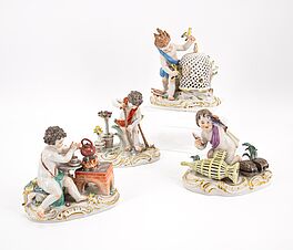 Meissen - Figurenfolge von Kindergruppen der Vier Elemente, 76846-11, Van Ham Kunstauktionen