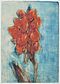 Christian Rohlfs - Rote Bluete auf blauem Grund Canna Indica, 77260-29, Van Ham Kunstauktionen