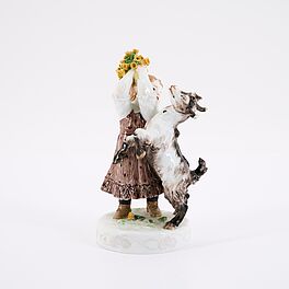 Meissen - Maedchen mit Ziege, 81597-22, Van Ham Kunstauktionen