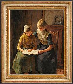Bernard Jean Corneille Pothast - Interieur mit zwei lesenden Mädchen, 80707-6, Van Ham Kunstauktionen