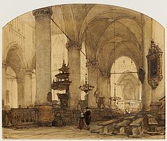 Johannes Bosboom - Interieur der Pieterskerk in Leiden, 70420-2, Van Ham Kunstauktionen