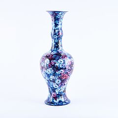 Balusterförmige Bodenvase mit flächendeckendem Rosen-Dekor, 82148-1, Van Ham Kunstauktionen