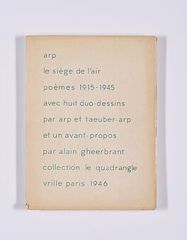 Hans Jean Arp - Le siege de lair Poemes 1915-1945, 73779-20, Van Ham Kunstauktionen