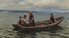 Jahn Ekenaes - Fischer auf norwegischem See, 69449-4, Van Ham Kunstauktionen