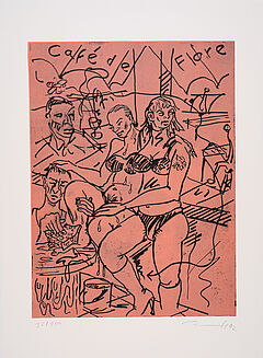 Joerg Immendorff - Cafe de Flore, 76505-32, Van Ham Kunstauktionen