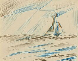 Lyonel Feininger - Fischerboot im Regen, 76384-5, Van Ham Kunstauktionen