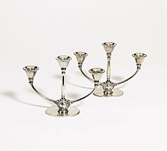 Kopenhagen - Paar dreiflammige Leuchter, 68196-1, Van Ham Kunstauktionen