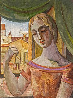 Cesar Klein - Frau mit Amulett am Fenster, 70683-2, Van Ham Kunstauktionen
