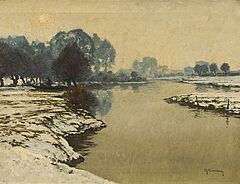 Max Clarenbach - Wintertag in den Erftauen, 75768-1, Van Ham Kunstauktionen