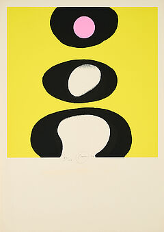 Otto Piene - Tele-schwarz-weiss-rosa-gelb, 77584-11, Van Ham Kunstauktionen