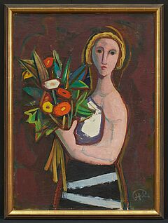Karl Hofer - Frau mit Blumen, 70422-1, Van Ham Kunstauktionen