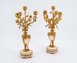 Frankreich - Paar Girandolen in Vasenform mit Rosen, 76498-7, Van Ham Kunstauktionen