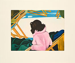 Karin Kneffel - Ohne Titel Frau im Liegestuhl, 81308-45, Van Ham Kunstauktionen