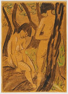Otto Mueller - Zwei Maedchen im Wald, 76584-1, Van Ham Kunstauktionen